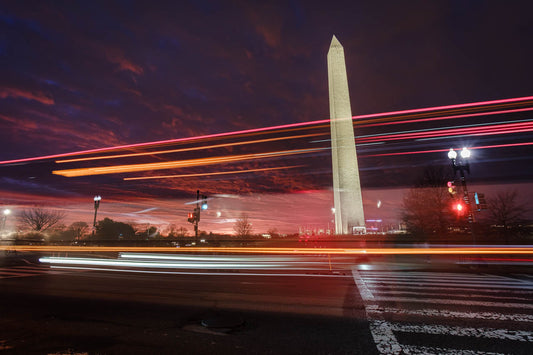 Long Exposure Photography Washington DC: Time Flows Around the Washington Monument